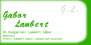 gabor lambert business card