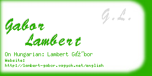 gabor lambert business card